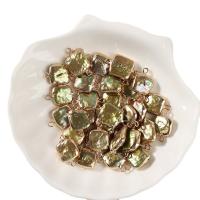 Perlas cultivadas de agua dulce Conector, con metal, color mixto, 10-11mmx18-19mm, Vendido por UD