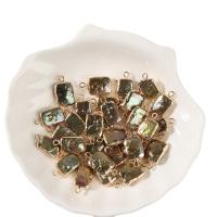 perla d'acquadolce coltivata naturalmente connettore, with ottone, Rettangolo, colori misti, 8x20mm, Venduto da PC