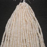Spłaszczone koraliki z pereł słodkowodnych hodowlanych, Perła naturalna słodkowodna, Naturalne & DIY, biały, 5.5-6mm, sprzedawane na 14.17 cal Strand