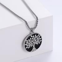 Stainless Steel Jewelry Necklace 304 Stainless Steel Tree fashion jewelry & for man original color Length 23.62 Inch Sold By PC