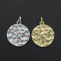 Cubic Zirconia Micro Pave Brass Pendant, plated, DIY & micro pave cubic zirconia, more colors for choice, Sold By PC