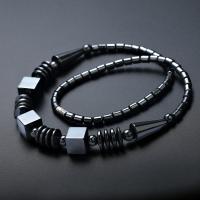 Natural Gemstone Necklace Obsidian Unisex black Sold By PC