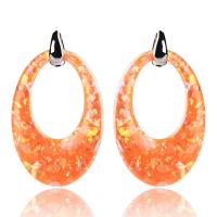 Resin Earring Zinc Alloy with Resin for woman Sold By Pair