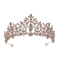 Bridal Tiaras, Tibetan Style, with Crystal, Crown, plated, for woman & with rhinestone, mixed colors, 70x150mm, Sold By PC