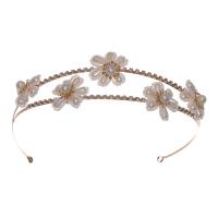 Hair Bands Zinc Alloy with Plastic Pearl for woman & with rhinestone mixed colors Length 16 cm Sold By PC