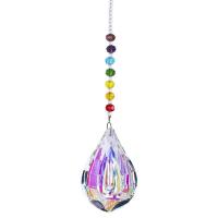 Hanging Ornaments, Crystal, Teardrop, multi-colored, 289mm, Sold By PC