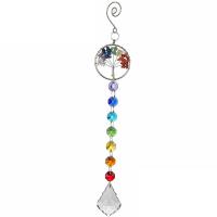 Hængende ornamenter, Krystal, Tree of Life, facetteret, flerfarvet, 50x300mm, Solgt af PC