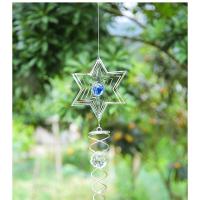 Wind Chimes Outdoor and Home Decoration  Stainless Steel with Crystal Geometrical Pattern & faceted & hollow Sold By PC