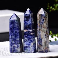 Sosalith Quarzpunkte, verschiedene Größen vorhanden, blau, 7-9cm, verkauft von kg