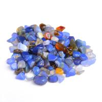 Gemstone фишки, голубой агат, Комкообразная форма, разный размер для выбора & нет отверстия, голубой, продается KG