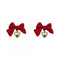Tibetan Style Stud Earring, Bowknot, for woman, more colors for choice, 29x25mm, 10Pairs/Lot, Sold By Lot