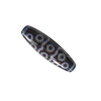 Natural Tibetan Agate Dzi Beads, Oval, thirteen-eyed & Buddhist jewelry & two tone, 38x12mm, Hole:Approx 2.5mm, Sold By PC