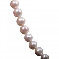 Runde ferskvandskulturperle Beads, Ferskvandsperle, du kan DIY, hvid, 11-12mm, Solgt Per 36-38 cm Strand