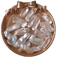 Perles nacres sans trou de culture d'eau douce, perle d'eau douce cultivée, baroque, DIY & aucun trou, blanc, 10-20mm, Vendu par PC