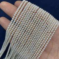 Runde ferskvandskulturperle Beads, Ferskvandsperle, du kan DIY, hvid, 2.5-3mm, Solgt Per 38 cm Strand