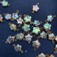 Perlas cultivadas de agua dulce Conector, con metal, Flor, multicolor, 12-14mmx20mm, Vendido por UD