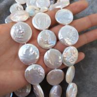 Perla Barroca Freshwater, Perlas cultivadas de agua dulce, Natural & Bricolaje, Blanco, 20mm, Vendido para 14.96 Inch Sarta