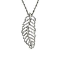 Stainless Steel Pendants Leaf plated fashion jewelry & with rhinestone & hollow nickel lead & cadmium free Sold By PC