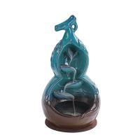 Backflow Incense Burner, Purple Clay, plated, for home and office & durable, more colors for choice, 110x220x110mm, Sold By PC