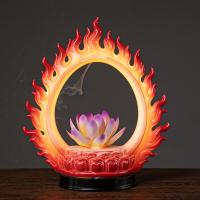 Backflow Incense Burner, Porcelain, plated, for home and office & durable & with LED light & different styles for choice, more colors for choice, Sold By PC