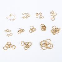 Brass Open Jump Ring, Stainless Steel, polished, DIY & different size for choice, golden, 50PCs/Bag, Sold By Bag