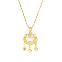 Cubic Zircon Micro Pave Brass Necklace, with stainless steel chain, with 2.36inch extender chain, gold color plated, micro pave cubic zirconia & for woman, nickel, lead & cadmium free, 24mm, Length:15.75 Inch, Sold By PC