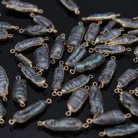 Perlas cultivadas de agua dulce Conector, con metal, Keishi, chapado en color dorado, Natural & Joyería & Bricolaje, 8x25-8x35mm, Vendido por UD