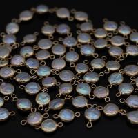 Perlas cultivadas de agua dulce Conector, con metal, Moneda, chapado en color dorado, Natural & Joyería & Bricolaje, 10x18-12x20mm, Vendido por UD