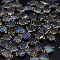 Freshwater Pearl Kontaktdon, med Mässing, Square, guldfärg pläterade, Naturligt & mode smycken & DIY, 10x15-12x16mm, Säljs av PC