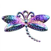 Tibetan Style Pendants, Butterfly, colorful plated, DIY, multi-colored, 16x24mm, Length:45 cm, Sold By PC