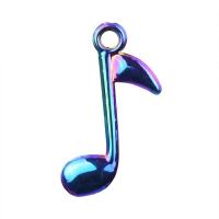 Zinc Alloy Pendants Music Note colorful plated DIY multi-colored Length 45 cm Sold By PC