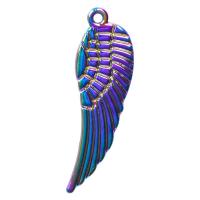Zinc Alloy Pendants Wing Shape colorful plated DIY multi-colored Length 45 cm Sold By PC