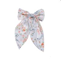 Cloth Bowkont Hair Clip printing Korean style & for woman nickel lead & cadmium free Sold By PC