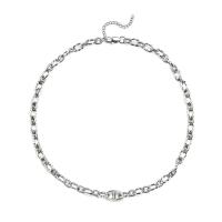Titanium Steel Necklace, with 1.96 inch extender chain, Unisex, original color, Length:Approx 19.68 Inch, Sold By PC
