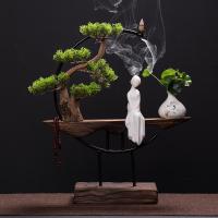 Backflow Incense Burner, Porcelain, plated, for home and office & durable & different styles for choice, more colors for choice, 210x440x380mm, Sold By PC