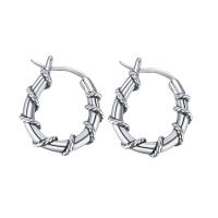 Stainless Steel Hoop Earring, for woman, 23mm, Sold By Pair