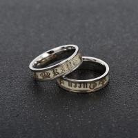 Titanium Steel Finger Ring, lightening & Unisex & different size for choice, 8mm, Sold By PC