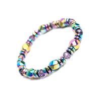 Hematite Bracelet, polished, Unisex, more colors for choice, Sold Per 7.48 Inch Strand