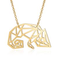 Titanium Steel Necklace, Chameleon, for woman, more colors for choice, 30x17mm, Length:40 cm, 5PCs/Bag, Sold By Bag