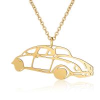 Titanium Steel Necklace, Car, for woman, more colors for choice, 40x16mm, Length:45 cm, 5PCs/Bag, Sold By Bag