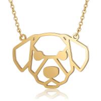 Titanium stål halskæde, Hund, for kvinde, flere farver til valg, 30x21mm, Længde 40 cm, 5pc'er/Bag, Solgt af Bag