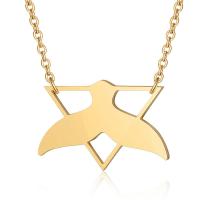 Titanium Steel Necklace, for woman, more colors for choice, 25x17mm, Length:40 cm, 5PCs/Bag, Sold By Bag