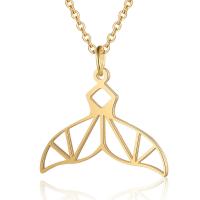 Titanium Steel Necklace, for woman, more colors for choice, 25x23mm, Length:45 cm, 5PCs/Bag, Sold By Bag