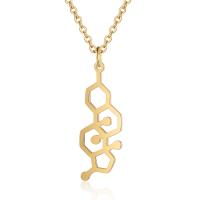 Titanium Steel Necklace, for woman, more colors for choice, 11x33mm, Length:45 cm, 5PCs/Bag, Sold By Bag
