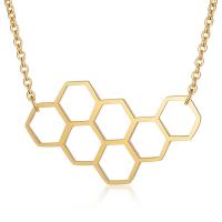 Titanium Steel Necklace, for woman, more colors for choice, 35x19mm, Length:40 cm, 5PCs/Bag, Sold By Bag