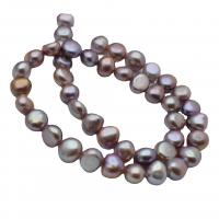 Perlas Keishi Cultivadas de Agua Dulce, Perlas cultivadas de agua dulce, Irregular, Bricolaje, Púrpura, 8-9mm, Vendido para 36-39 cm Sarta