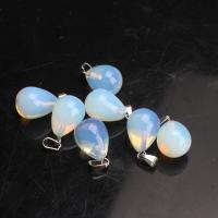Sea Opal Pendants with zinc alloy bail Teardrop Approx 2mm Sold By PC