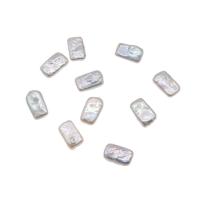Natural Freshwater Pearl Loose Beads Rectangle DIY white Sold By PC
