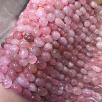 Natürliche Rosenquarz Perlen, Klumpen, DIY, Rosa, 9-12mm, verkauft per 38 cm Strang
