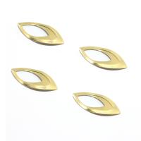 Brass Jewelry Pendants, Horse Eye, plated, yellow, 15x32.70x0.60mm, 100PCs/Bag, Sold By Bag